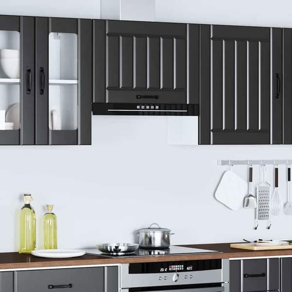 Maison Exclusive - Lucca musta keittiön seinäkaappi, tekninen puu