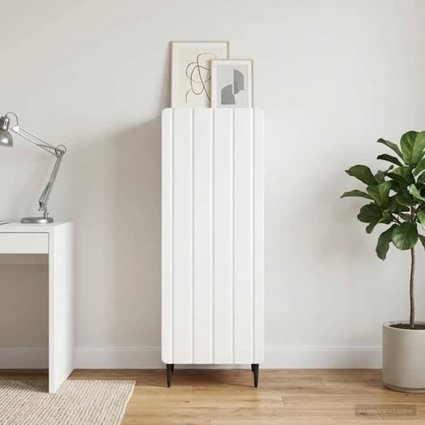 Maison Exclusive - Hvid glans buffet 34,5 x 33 x 92 cm Ingeniørtræ