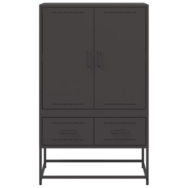 Maison Exclusive - Svart hög buffé 68x39x111,5 cm stål
