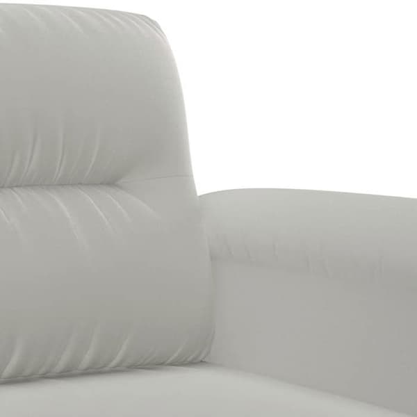 Maison Exclusive - Set med 2 soffor med ljusgrå kuddar i mikrofiber