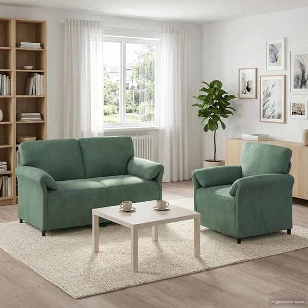 Maison Exclusive - Sæt af 2 Sofaer Grøn Hav Velour