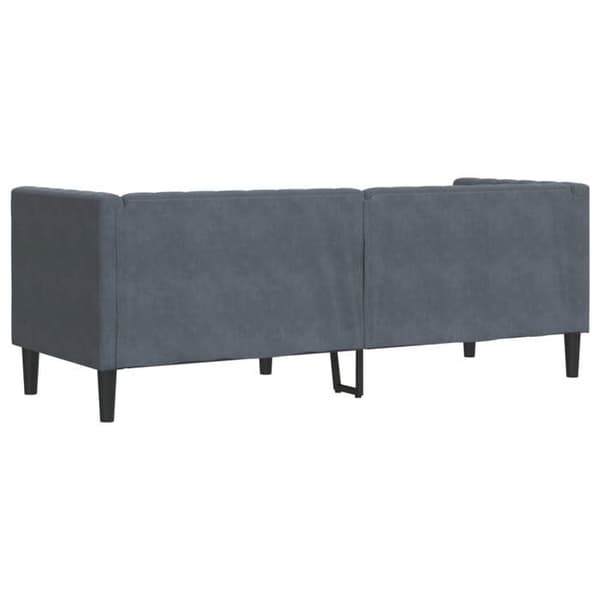 Maison Exclusive - Chesterfield sofa med puder 3 pladser mørkegrå velour