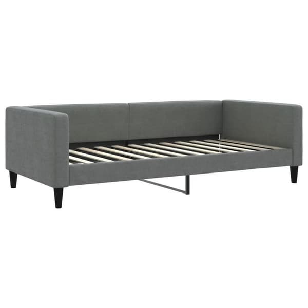 Maison Exclusive - Päivävuode, jossa on alavuode ilman patjaa, tummanharmaa 100x200 cm