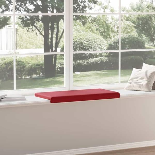 Bænkepude - EKSKLUSIV HUS - L-design - Bordeaux - Kunstlæder - Dybde 35 cm Bordeaux