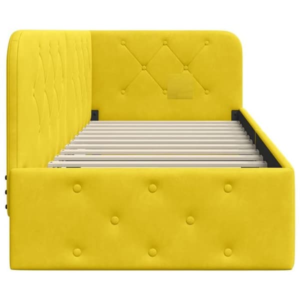 Maison Exclusive - Gul Vinkel Sengramme 80 x 200 cm Velour