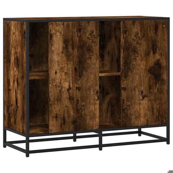 Maison Exclusive - Buffé ek rökig 92x35x76 cm ingenjörsträ