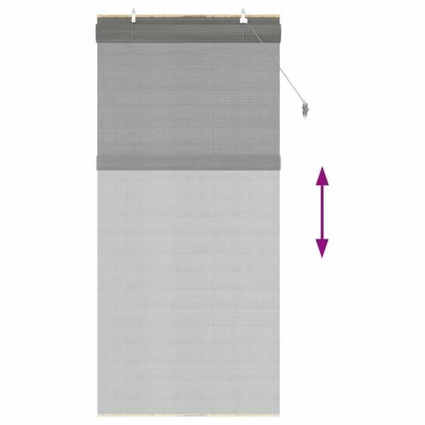 Rullegardin - EKSKLUSIV HUS - Bambus - Grå - 80 x 220 cm - Filtrerende Grå
