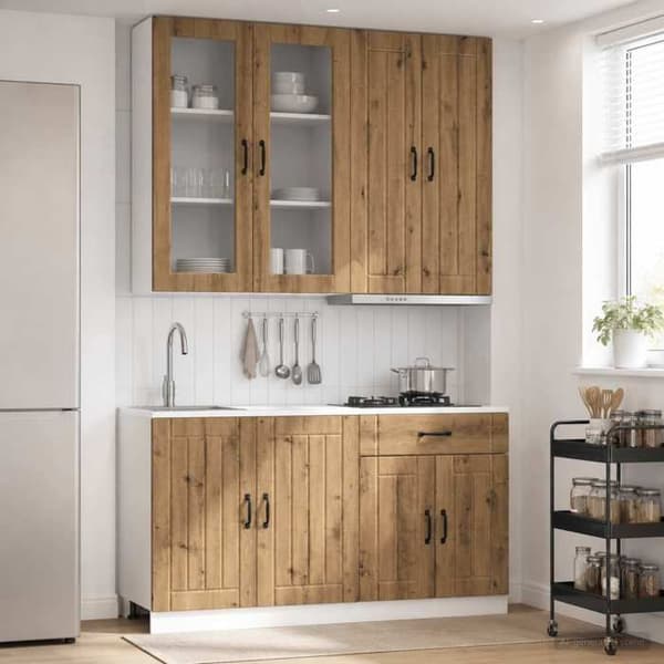Maison Exclusive - Kök enhet LUCCA 4 pc Ek hantverk Ingenjörsträ