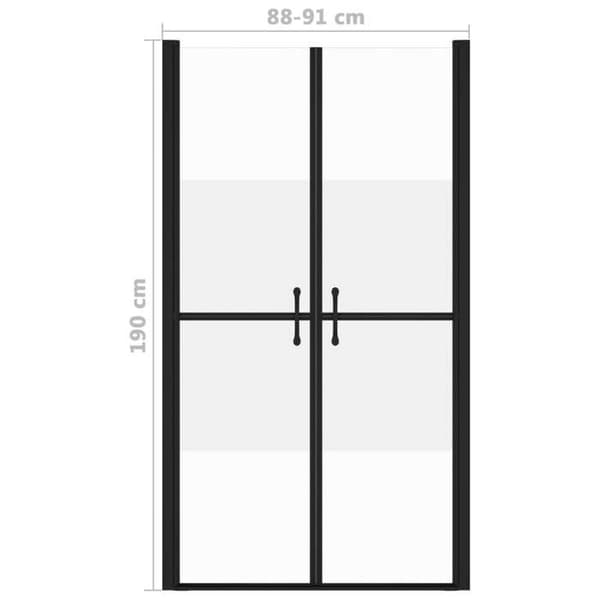 Maison Exclusive - Duschdörr ESG halvmatta (88-91)x190 cm