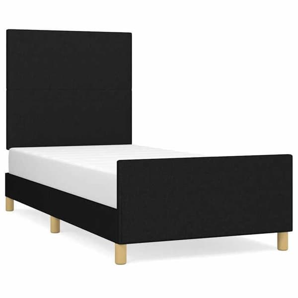 Maison Exclusive - Sengestel uden madras sort 80x200 cm stof