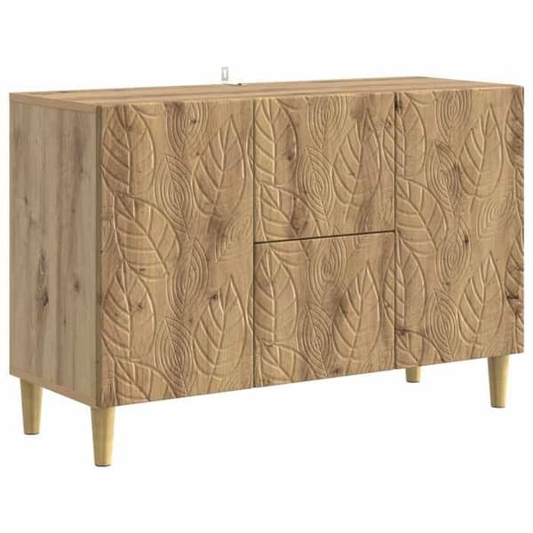 Maison Exclusive - Buffet i håndlavet egetræ 89 x 34,5 x 60 cm Ingeniørtræ