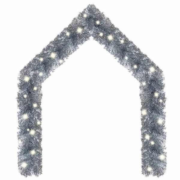 Maison Exclusive - Joulukoriste LED-valoilla 20 m Hopea Silver