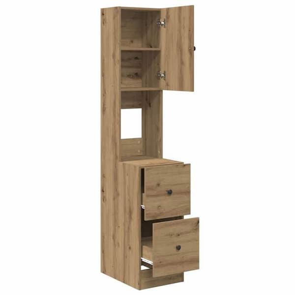 Köksbuffé - EXKLUSIVT HEM - Hantverksmässig ek - 32x50x180 cm - Rymlig förvaring - Nutida