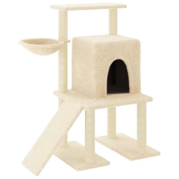 Maison Exclusive - Kattekradse med sisal i creme 96,5 cm Grädde