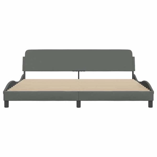 Maison Exclusive - Dover-sänkykehys tummanharmaa 200x200 cm kangas Mörkgrå