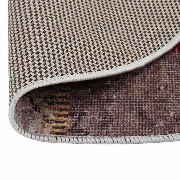Maison Exclusive - Tvättbar Patchworkmatta φ120 cm flerfärgad