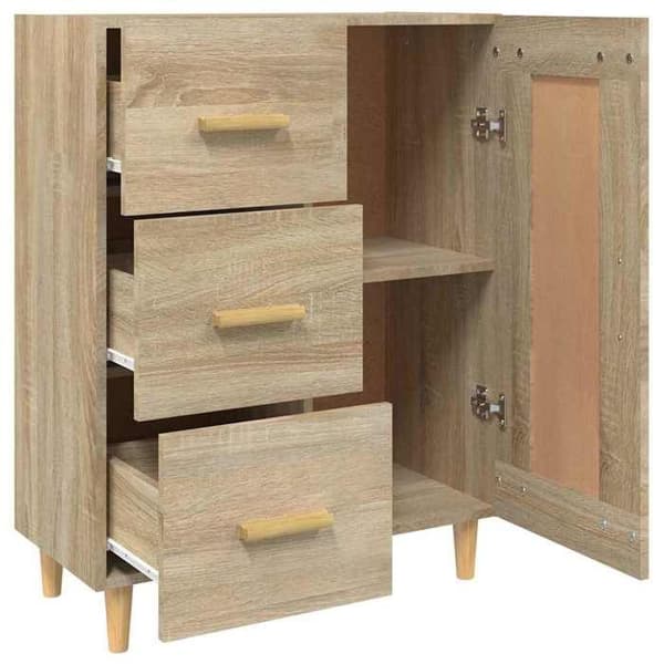 Maison Exclusive - Buffé Ek sonoma 69,5x34x90 cm Ingenjörsträ