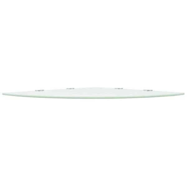 Maison Exclusive - Hörnregal 2 st och kromade stöd Vit Glas 45x45 cm Vit