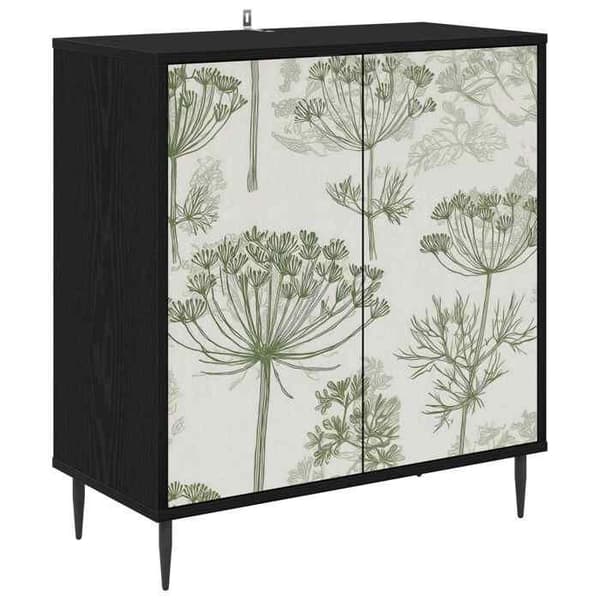 Maison Exclusive - Buffé GOTHA Svart ek 69 x 33 x 76 cm Ingenjörsträ