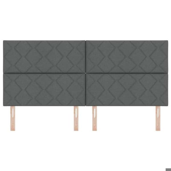 Maison Exclusive - Mörkgrå sänggavel 200 cm tyg