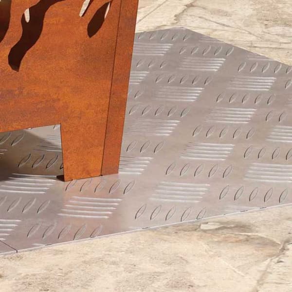 Maison Exclusive - Nez de marche 2 pc 60 x 50 cm Silver Aluminium Rektangulär Silver