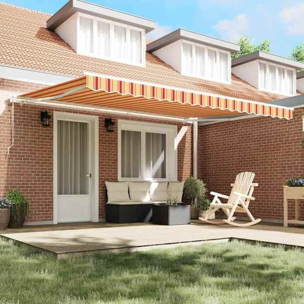 Maison Exclusive - Fällbart tak i gult och orange 450 × 300 cm