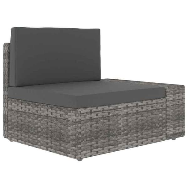 Maison Exclusive - 3-sits sektionell soffa i flätad resin Grå