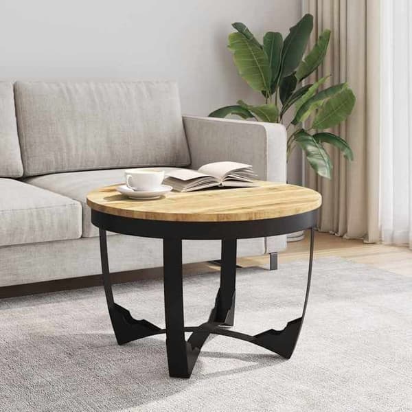 Maison Exclusive - Soffbord i rå mangoträ 60x40 cm brun