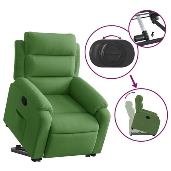 Maison Exclusive - Lätt grön velour fåtölj med lutning