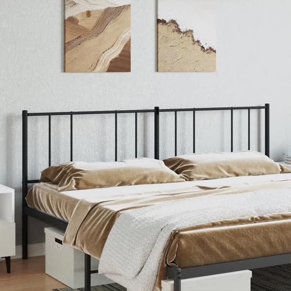 Maison Exclusive - Erstatnings hovedgærde i sort metal 200 cm