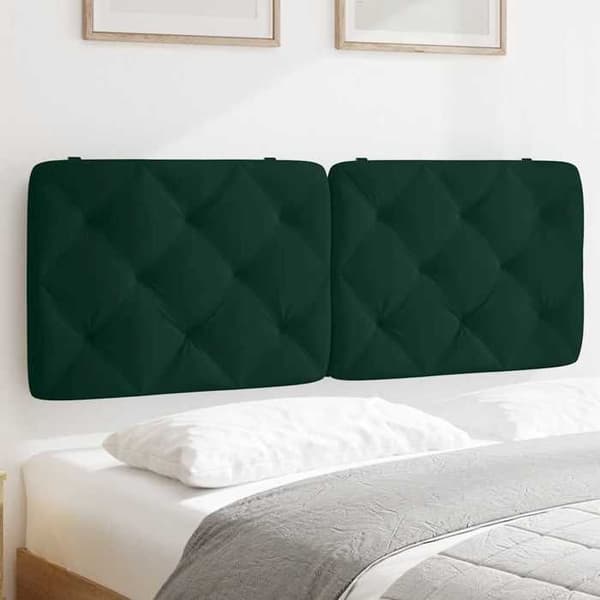 Maison Exclusive - Mörkgrön sänggavelkudde 140 cm sammet