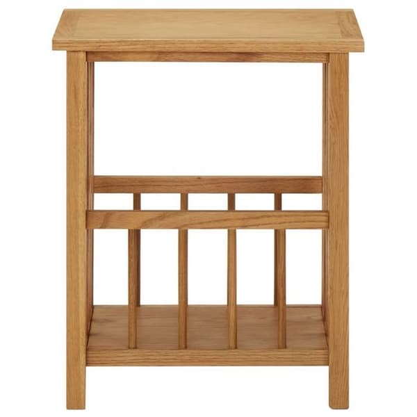 Sidebord - MAISON EXCLUSIVE - 45x35x55 cm - Massivt egetræ - 1 hylde - Landstil