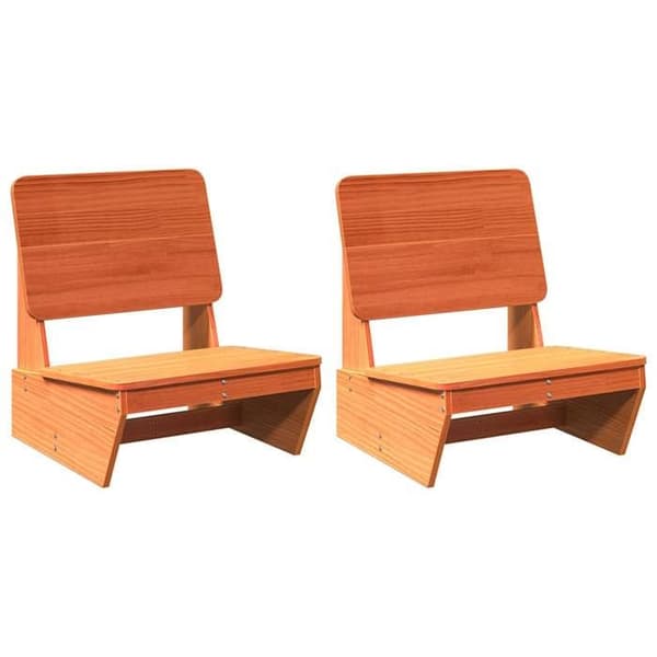 Maison Exclusive - Havestole sæt af 2 voksbrune 60x64x70,5 cm