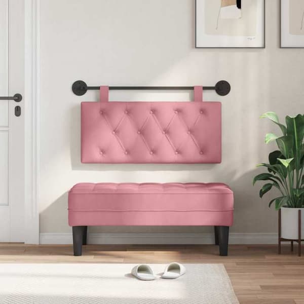 Maison Exclusive - Hængende hovedgærde i rosa velour