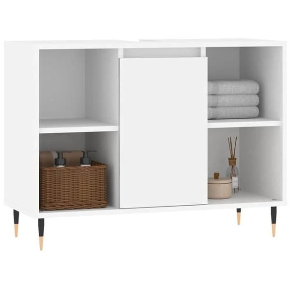 Maison Exclusive - Badrumsskåp vit 80x33x60 cm ingenjörsträ