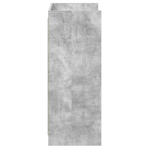 Skoopbevaring - EKSKLUSIV HUS - 48 x 36 x 92 cm - Betongrå - 90° døre - Spånplader Betonggrå