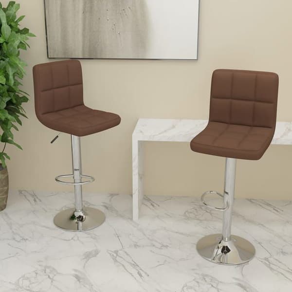 Maison Exclusive - Barstolar set om 2 brun tyg