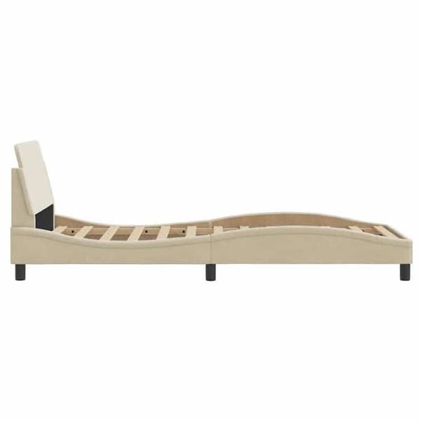 Maison Exclusive - Sängram med Dover crème huvudgavel 80x200cm tyg