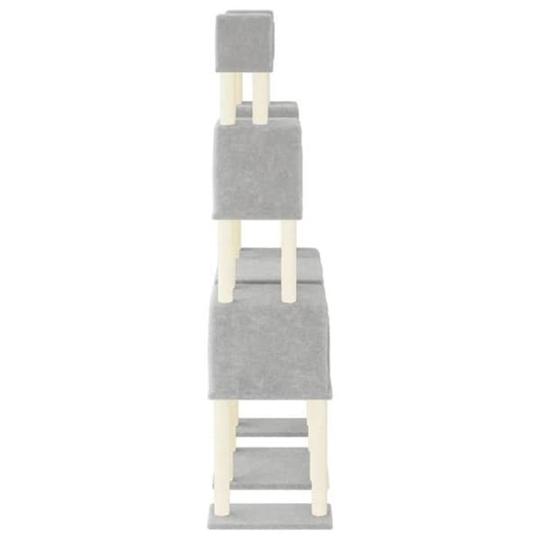 Maison Exclusive - Kattekradse med sisal klatretræ Lys grå 199 cm Ljusgrått