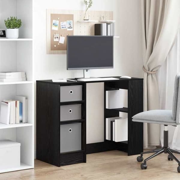 Maison Exclusive - Kontor Sort eg 100 x 40 x 75 cm Ingeniørtræ