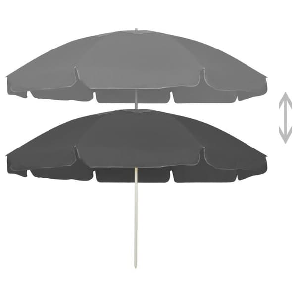 Maison Exclusive - Antrasiitti 240 cm rantalautas