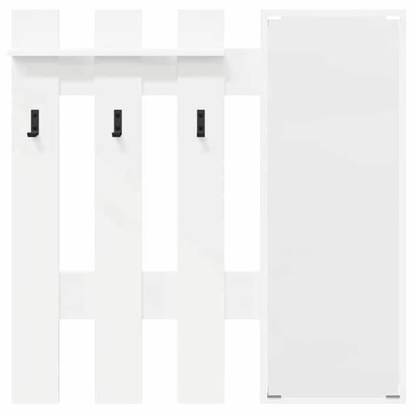 Väggmonterad klädhängare - EXKLUSIV HEM - Väggmontering - Vit - Kompositträ - 100 x 10 x 100 cm Vit
