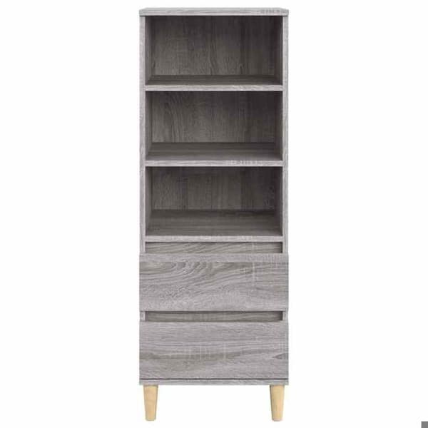 Maison Exclusive - Høj buffet Sonoma grå 40x36x110 cm Ingeniørtræ