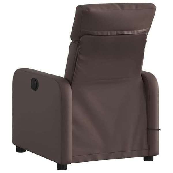 Maison Exclusive - Liggande massagefåtölj i brun konstläder