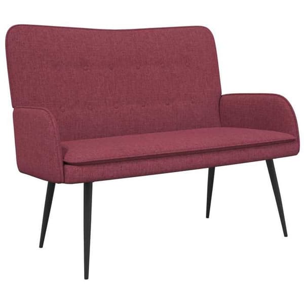 Maison Exclusive - Sofa 2 pladser Bordeaux 115 x 61 x 87 cm Stof