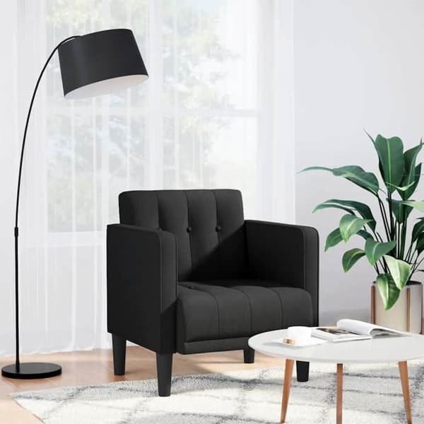 Maison Exclusive - Sofa stol med armlæn i sort stof 53 cm