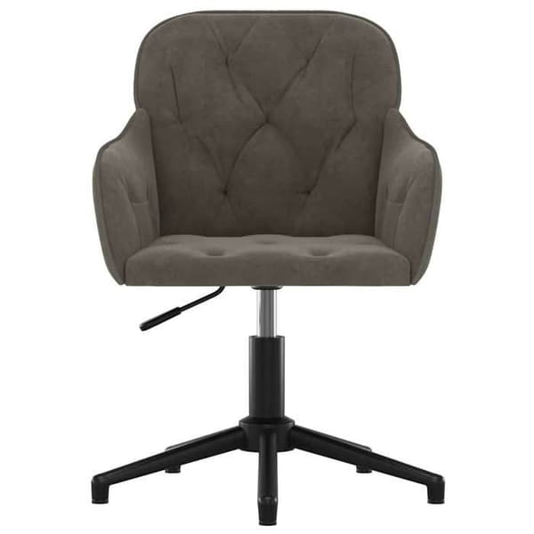 Maison Exclusive - Dæmpet grå velour kontorstol med drejefunktion Mörkgrå