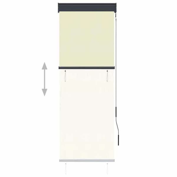 Maison Exclusive - Ulkokäyttöön tarkoitettu rullakauppa 60 x 250 cm Kermansävy Grädde
