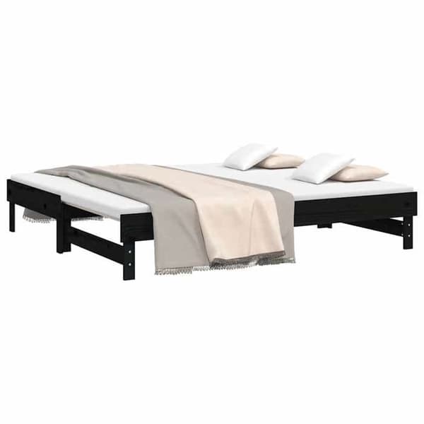 Maison Exclusive - Sovesofa uden madras sort 2x(90x190) cm