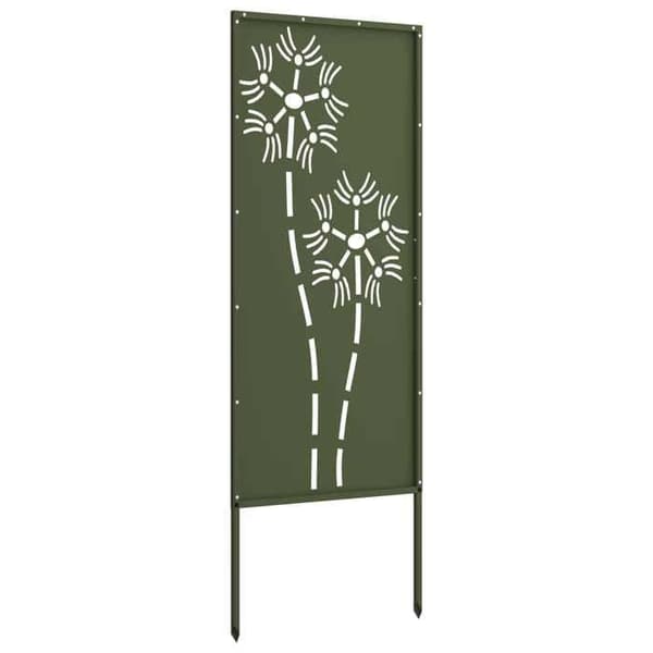 Trädgårdsskärm - EXKLUSIV HEM - Rektangulär - Olivgrön - Matt stål - 50 x 140 cm Olivgrön